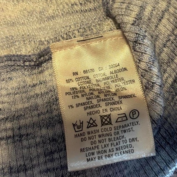 Anthropologie Moth Hoodie Cardigan S Terry Cloth Gray Stripe Belted Y2K - Picture 6 of 6